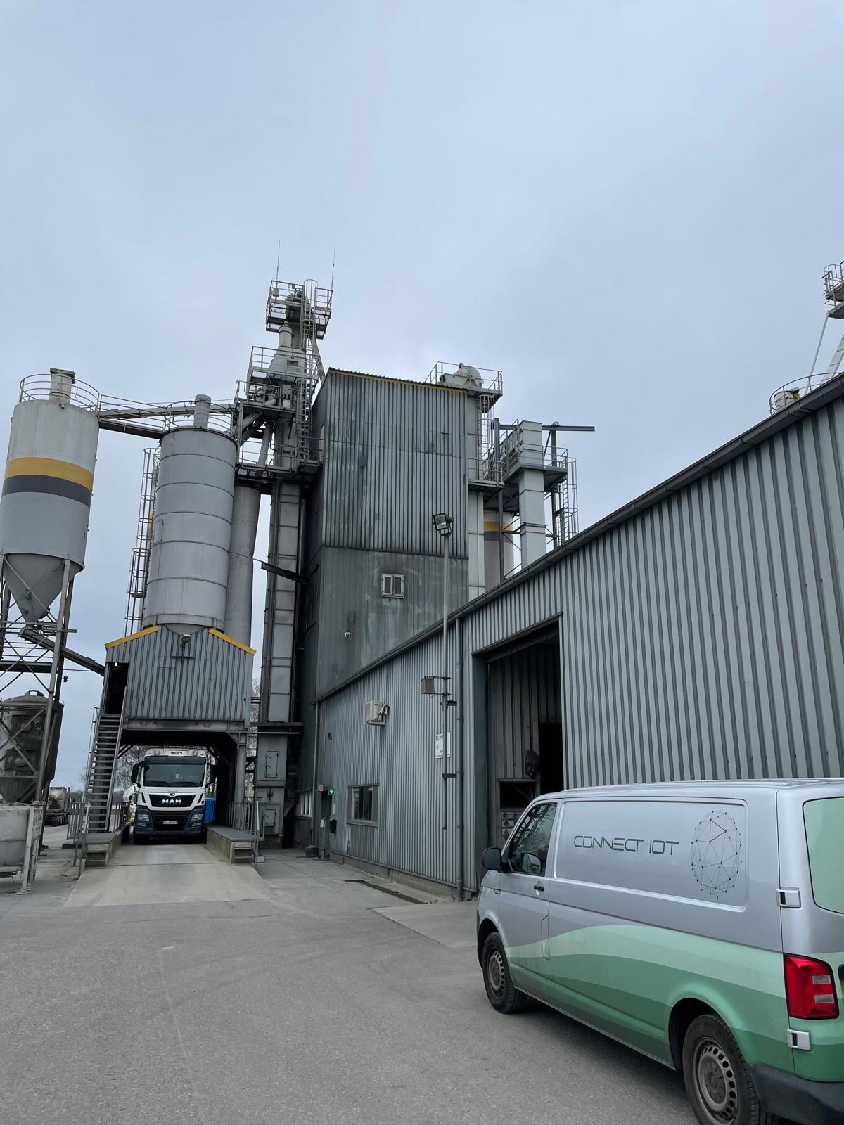 Connect IoT van at an industrial factory site