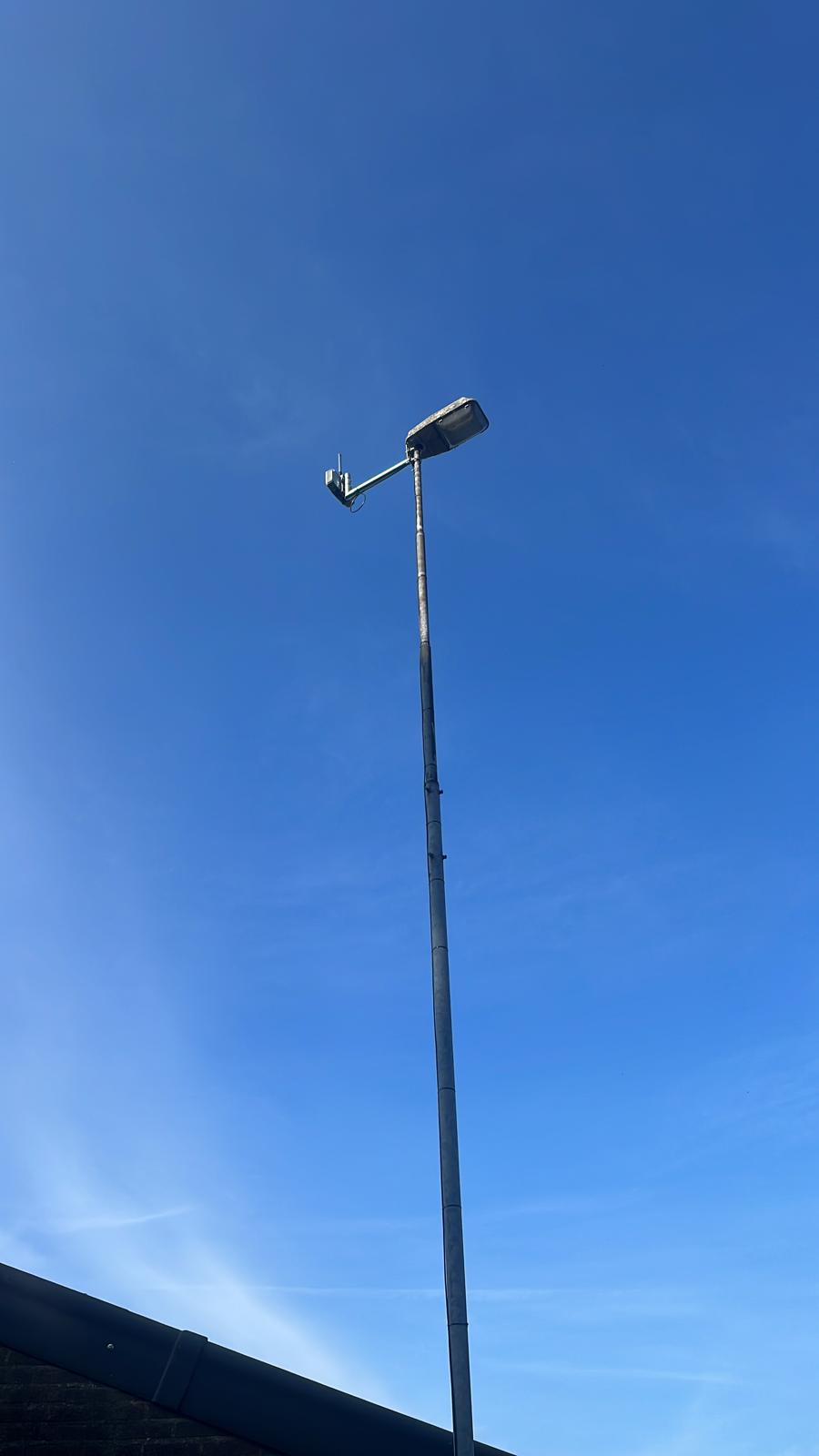 Gateway mounted on a street light pole